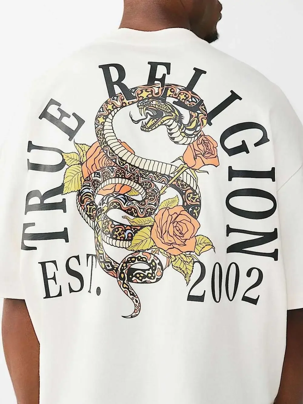 True Religion Floral Snake Heavyweight Oversized Tee